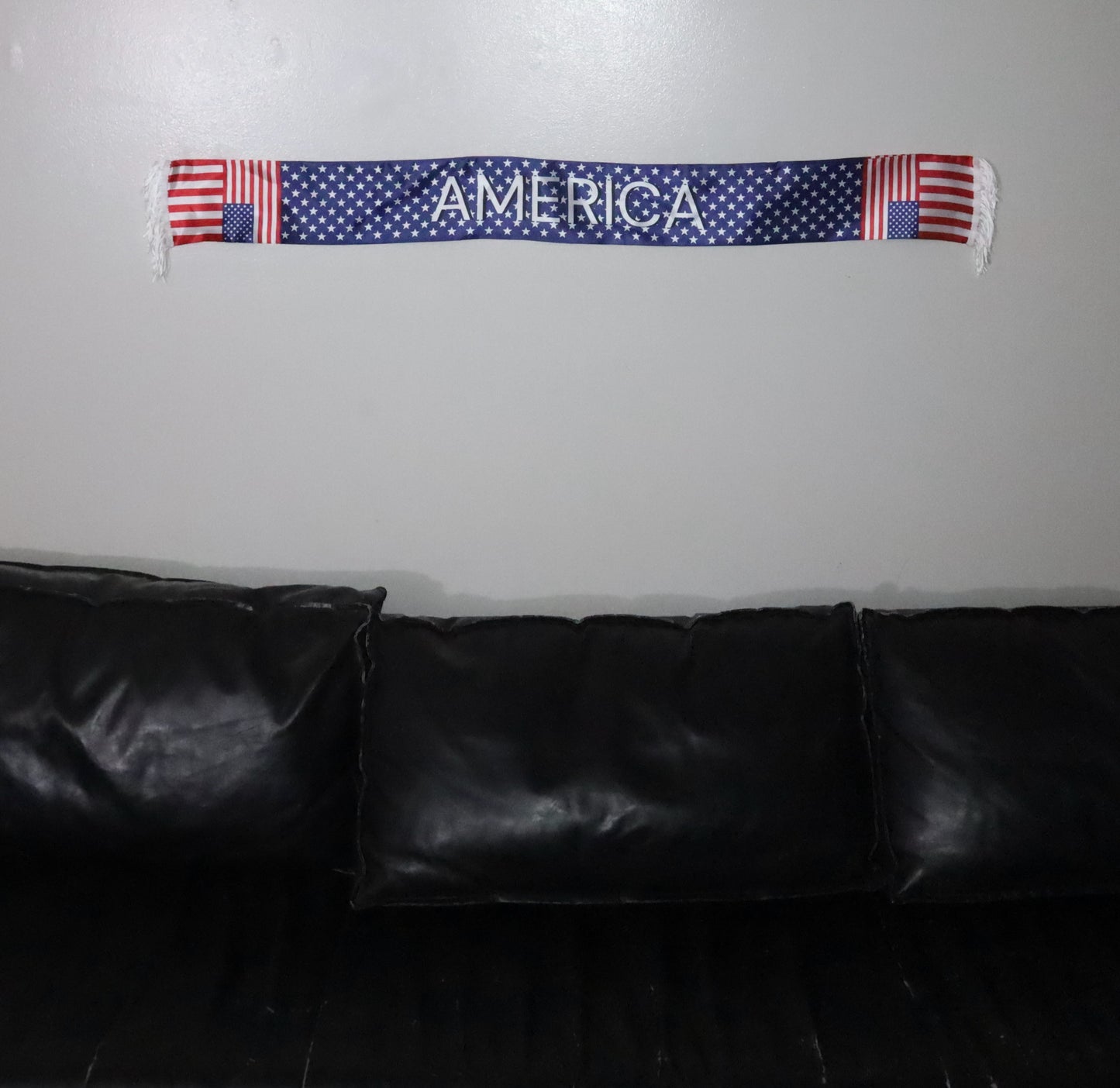 American Flag Scarf, Patriotic Stars Stripes, Game Day Accessory, Polyster