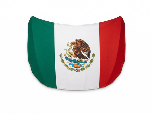 Mexican Flag Car Hood Cover, Patriotic Auto Protector