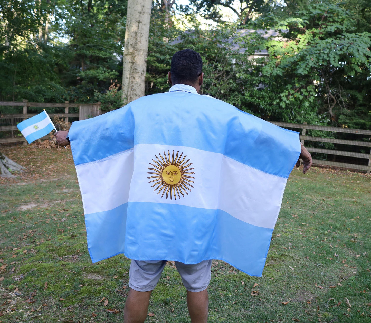Argentina Flag Cape, Soccer Fan Body Flag, Sports Event Accessory