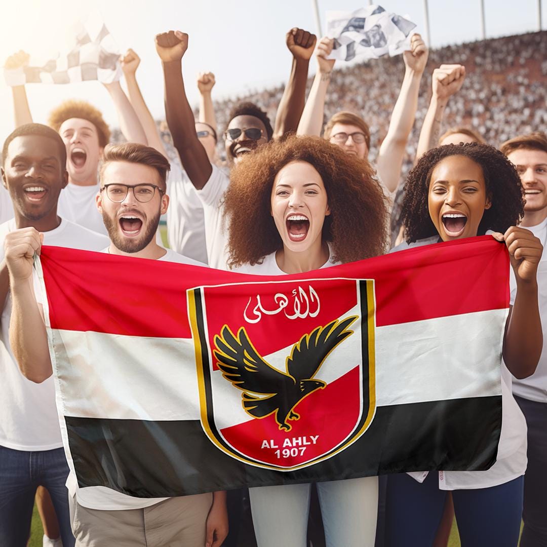 Al Ahly SC with Egypt National Flag, , Egypt Football , Stadium Outfit, Match Day Gift