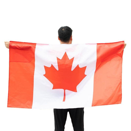 Wearable Canadian Flag Cape, Polyester Patriotic Fan Gear, Canada Day Stadium Accessory