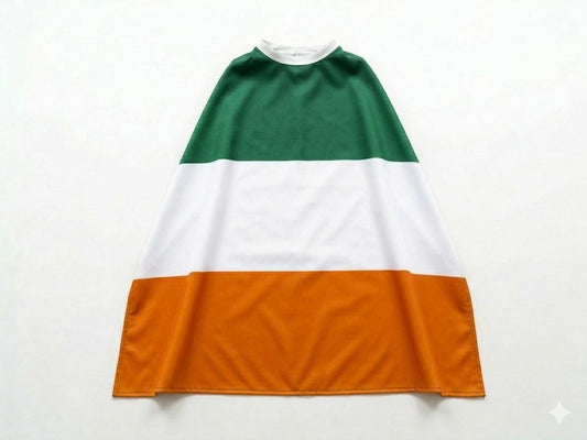 Ireland Flag Cape, Polyester Fan Cloak, St Patricks Day Outfit, Sports Accessory
