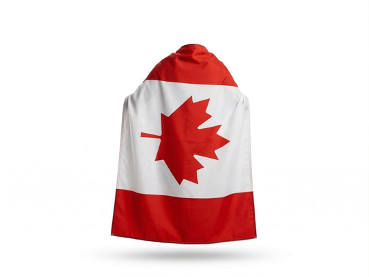 Canada Flag Cape, Wearable Patriotic Cloak, 3x5 ft Fan Gear