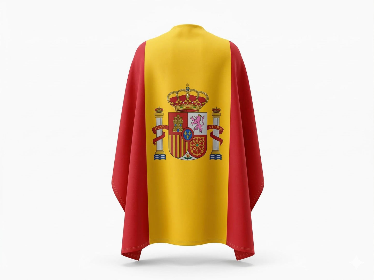 Spain Flag Cape, Wearable Polyester Cloak, Stadium Fan Outfit, Spanish Pride