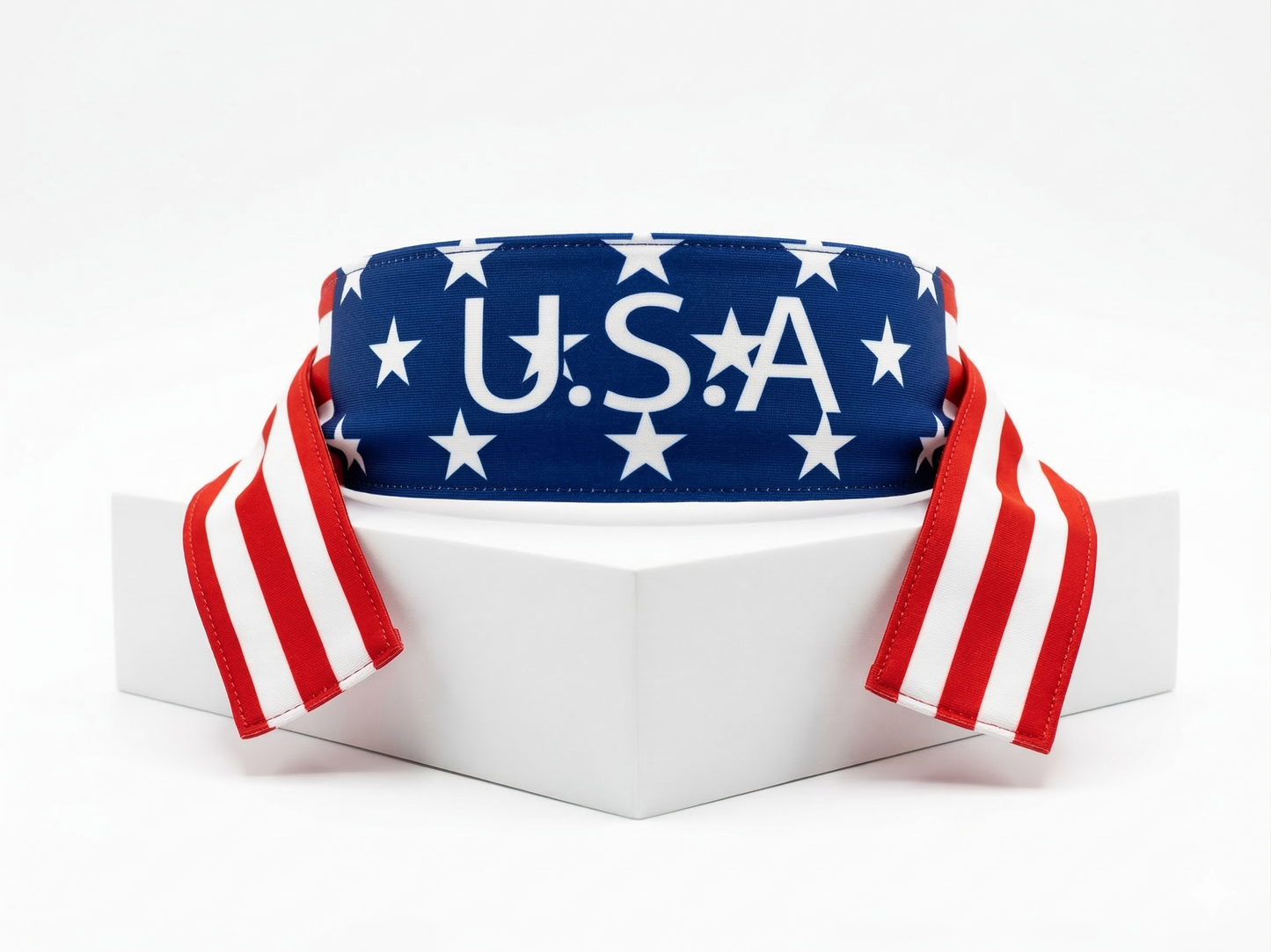 USA Flag Headband | Patriotic Tie-Back Head Strap
